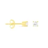 Boucles D'oreilles Puces Victoria Or Jaune Diamant