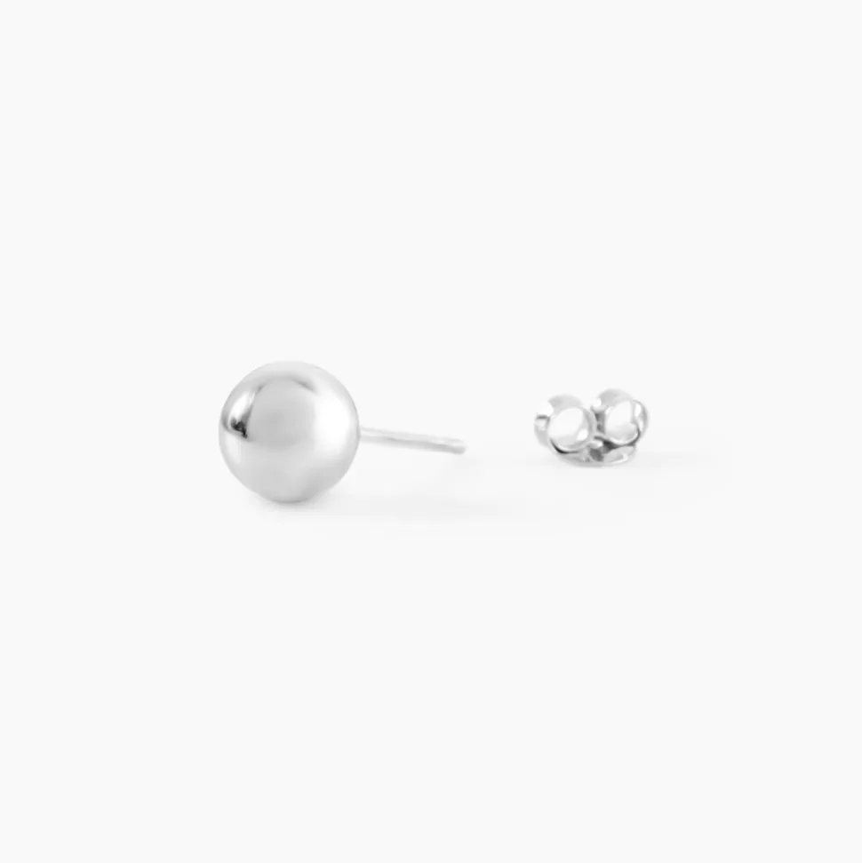 Boucles D'oreilles Puces Virgie Argent Blanc