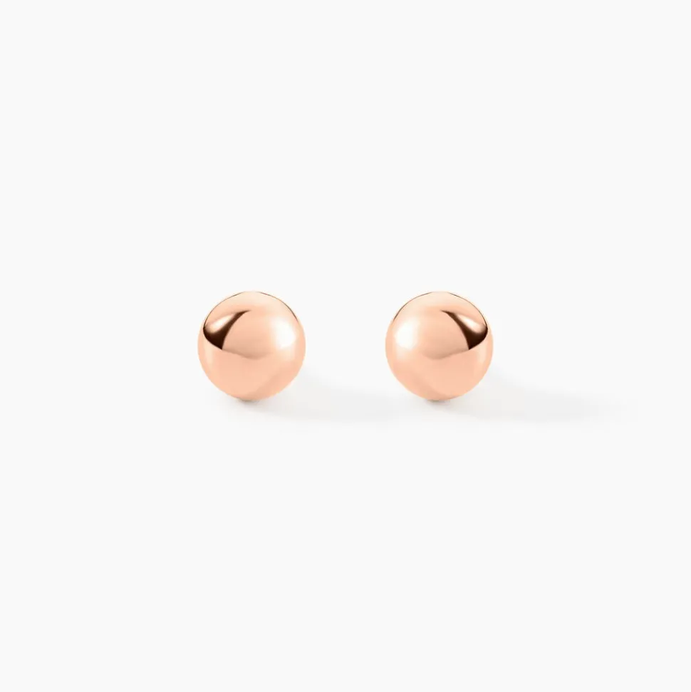 Boucles D'oreilles Puces Virgie Argent Rose