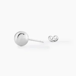 Boucles D'oreilles Puces Virgie Argent Blanc