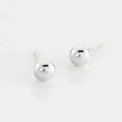 Boucles D'oreilles Puces Virgie Argent Blanc