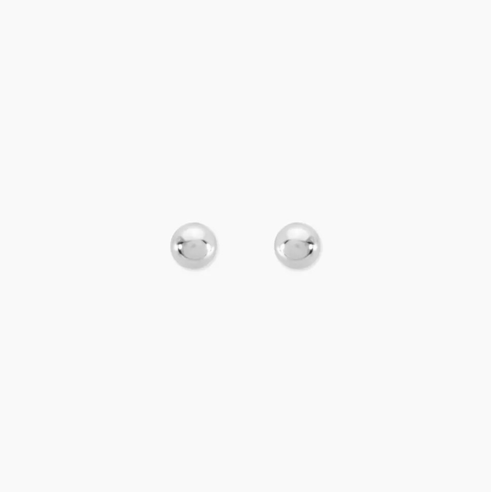 Boucles D'oreilles Puces Virgie Argent Blanc