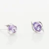 Marc Orian Cadeaux Mariage|Boucles D'Oreilles Améthyste > Boucles D'oreilles Puces Vrille Ovale Or Blanc Amethyste