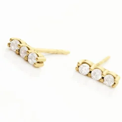 Marc Orian Idées Cadeaux Femme|Boucles D'Oreilles Or > Boucles D'oreilles Puces Youssa Barrettes Or Jaune Oxyde De Zirconium