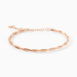 Marc Orian Bracelets|Bijoux Fantaisie > Bracelet Abie Torsade Argent Rose