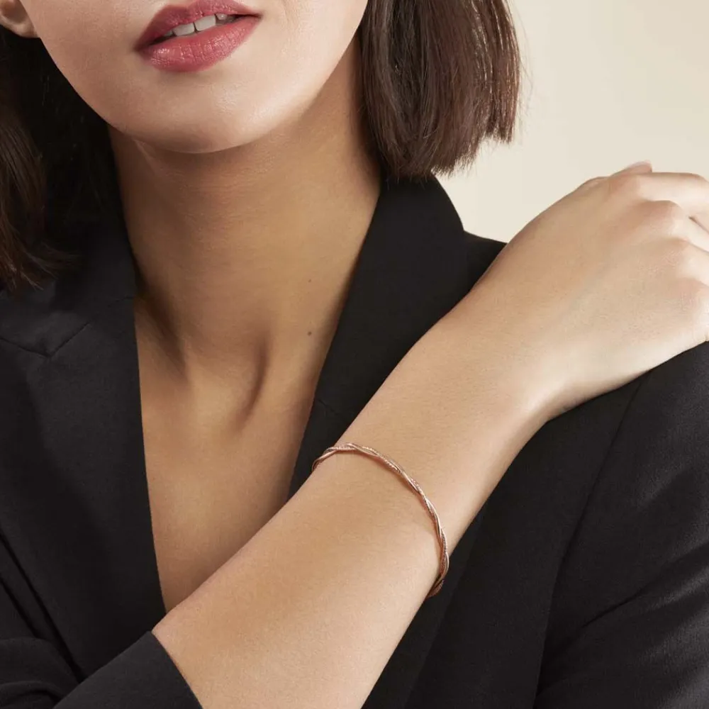 Marc Orian Bracelets|Bijoux Fantaisie > Bracelet Abie Torsade Argent Rose