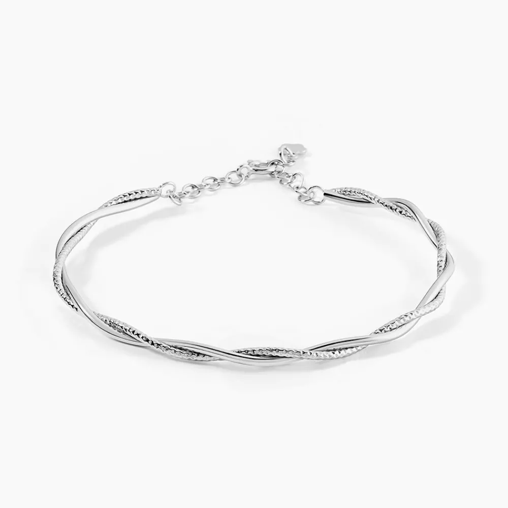 Marc Orian Bracelets|Bijoux Fantaisie > Bracelet Abie Torsade Argent Blanc