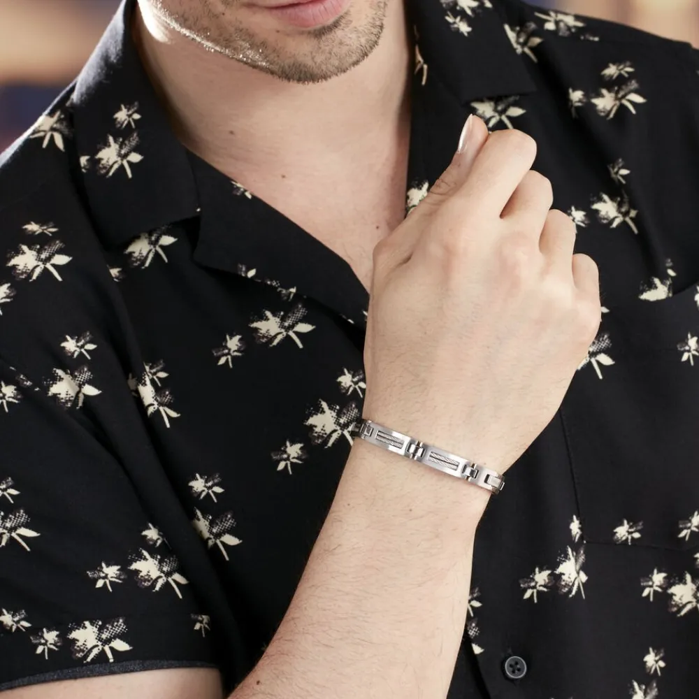PHEBUS HIM Bracelets Homme|Bracelets Acier Inoxydable > Bracelet Acier Blanc