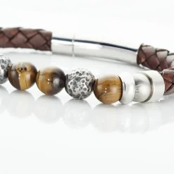 Bracelet Acier Blanc Abraham Pierre De Synthese