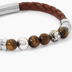 Bracelet Acier Blanc Abraham Pierre De Synthese