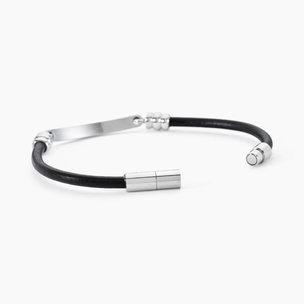 Marc Orian Bracelets Cuir|Bracelets Homme > Bracelet Acier Blanc Gaspard