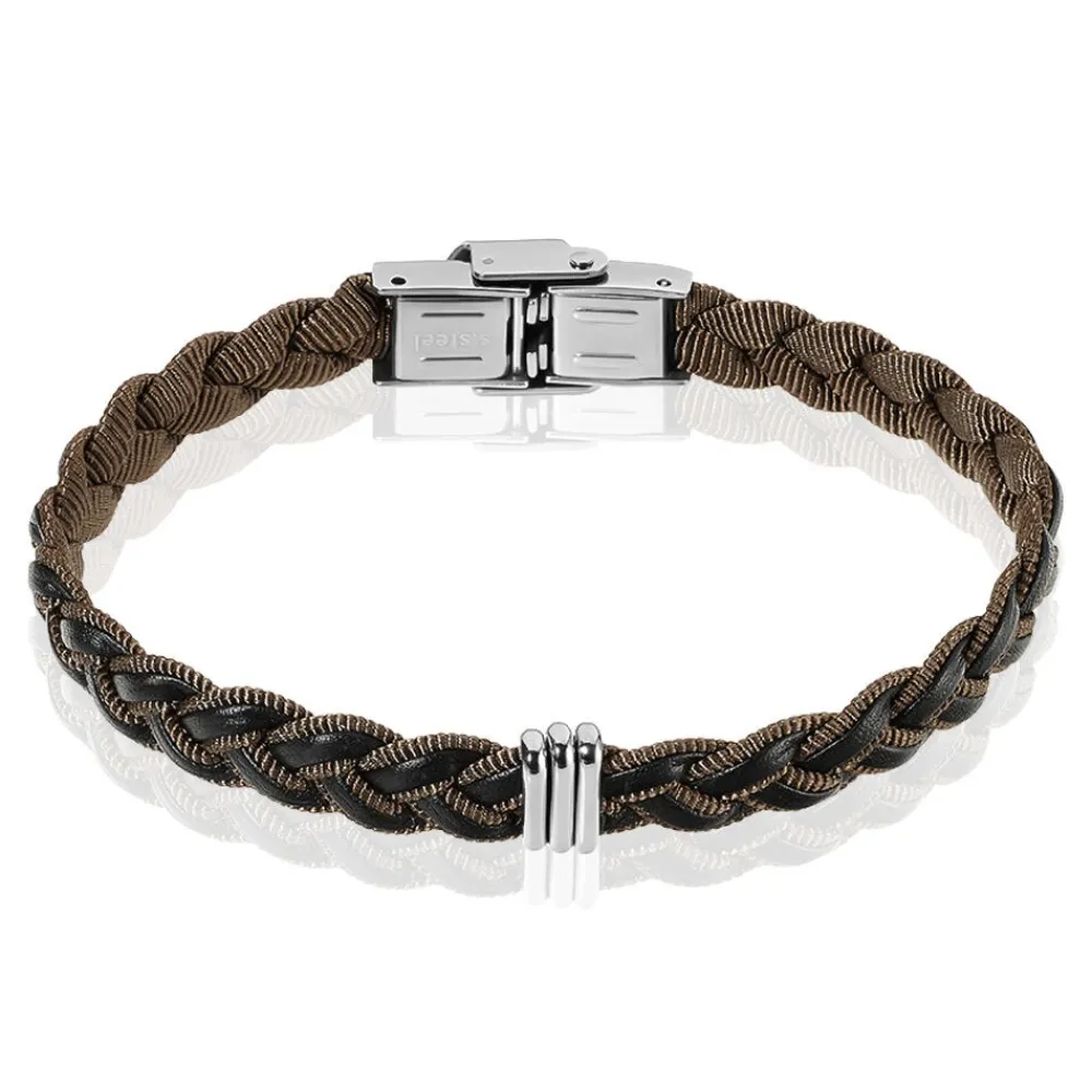 Marc Orian Bracelets Cuir|Bracelets Homme > Bracelet Acier Blanc Trisse