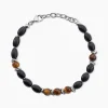 Marc Orian Bracelets Homme|Bracelets Acier Inoxydable > Bracelet Adiel Acier Blanc Onyx Labradorite
