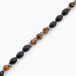 Marc Orian Bracelets Homme|Bracelets Acier Inoxydable > Bracelet Adiel Acier Blanc Onyx Labradorite