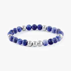 Marc Orian Bracelets Homme|Bracelets Acier Inoxydable > Bracelet Adonis Acier Blanc Pierre De Synthese