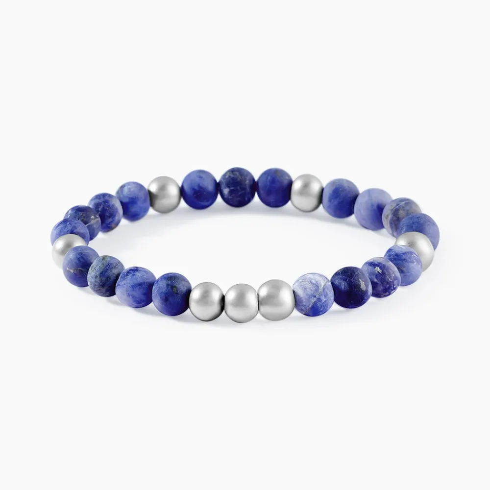 Marc Orian Bracelets Homme|Bracelets Acier Inoxydable > Bracelet Adonis Acier Blanc Pierre De Synthese