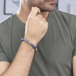 Marc Orian Bracelets Homme|Bracelets Acier Inoxydable > Bracelet Adonis Acier Blanc Pierre De Synthese