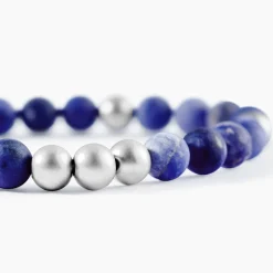 Marc Orian Bracelets Homme|Bracelets Acier Inoxydable > Bracelet Adonis Acier Blanc Pierre De Synthese