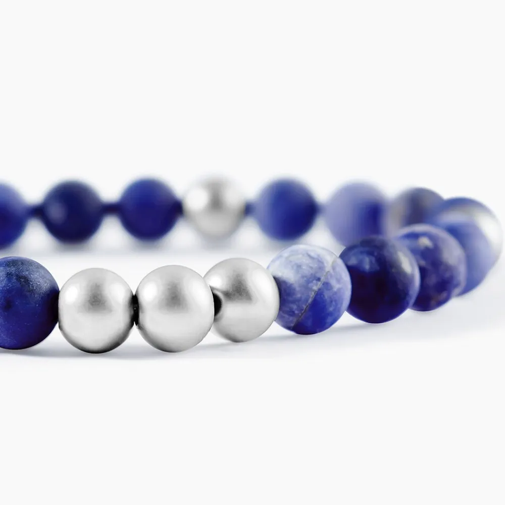 Marc Orian Bracelets Homme|Bracelets Acier Inoxydable > Bracelet Adonis Acier Blanc Pierre De Synthese