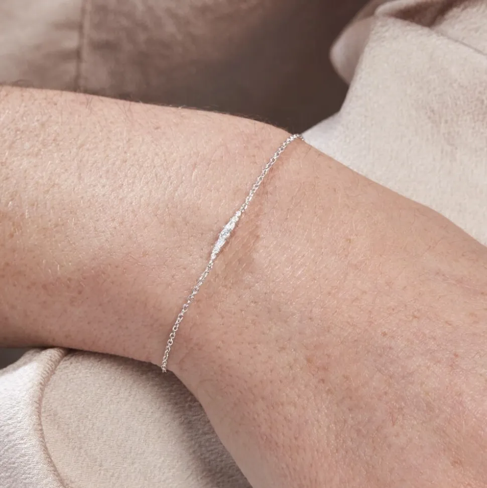 Bracelet Adriaan Argent Blanc Oxyde De Zirconium