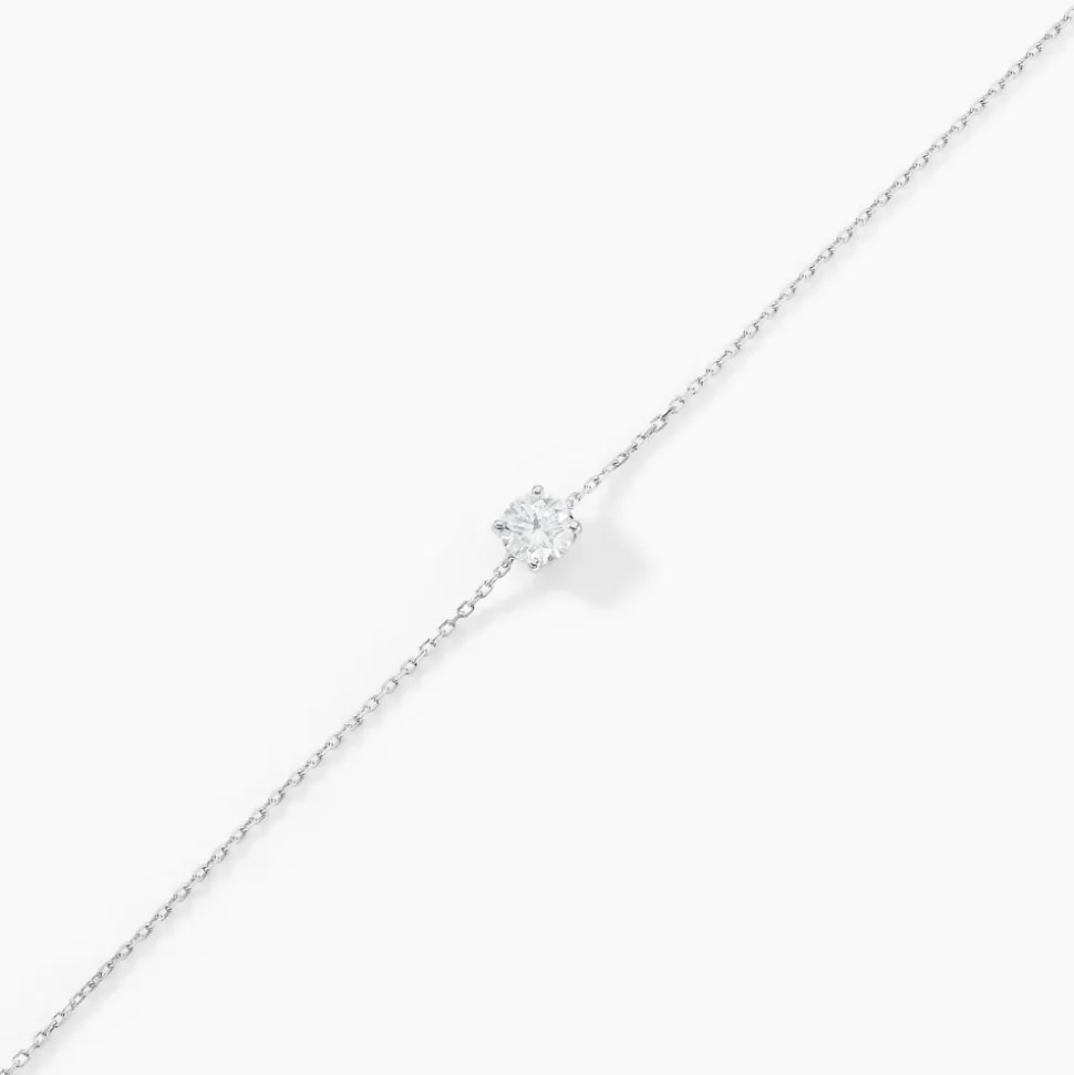 Bracelet Adula Or Blanc Oxyde De Zirconium