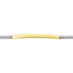 Bracelet Aedan Maille Popcorn Acier Bicolore
