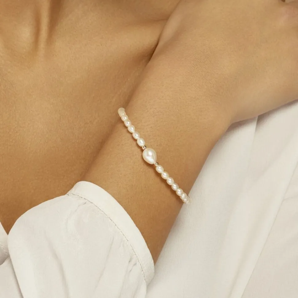 Bracelet Akil Or Jaune Perle De Culture