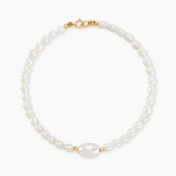 Bracelet Akil Or Jaune Perle De Culture
