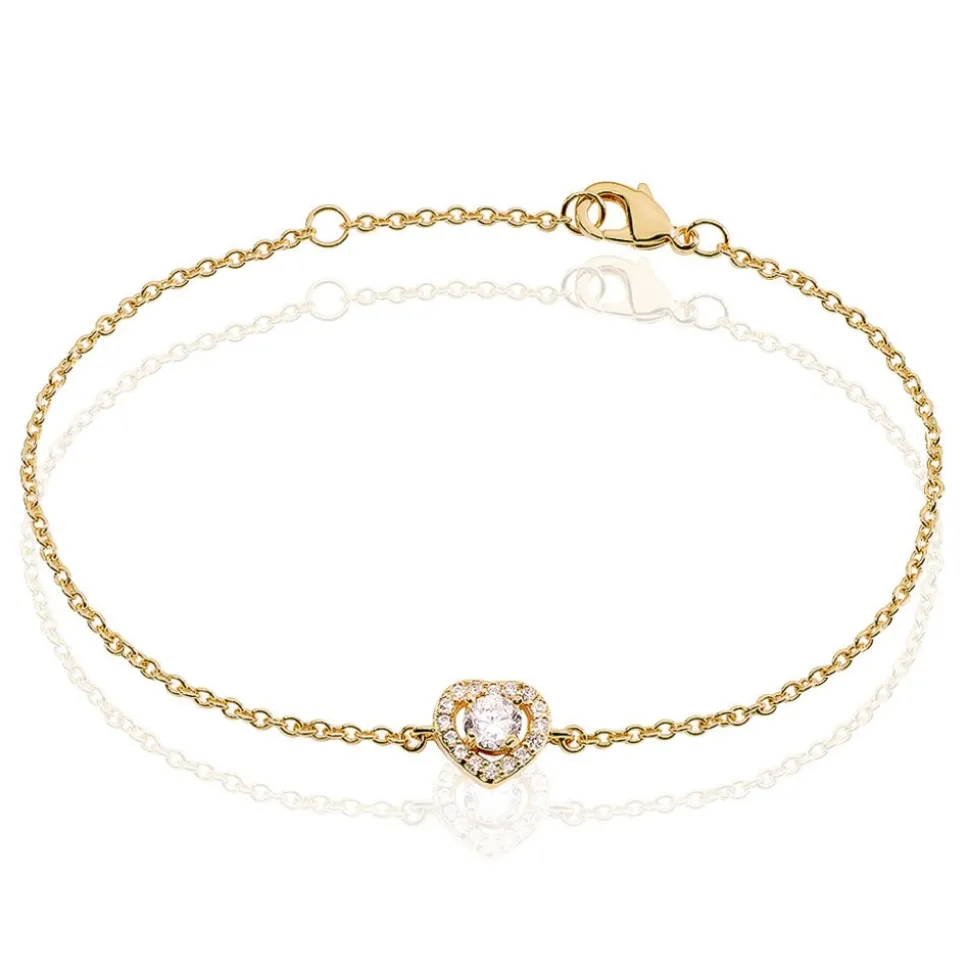 Bracelet Alais Plaque Or Jaune Oxyde De Zirconium