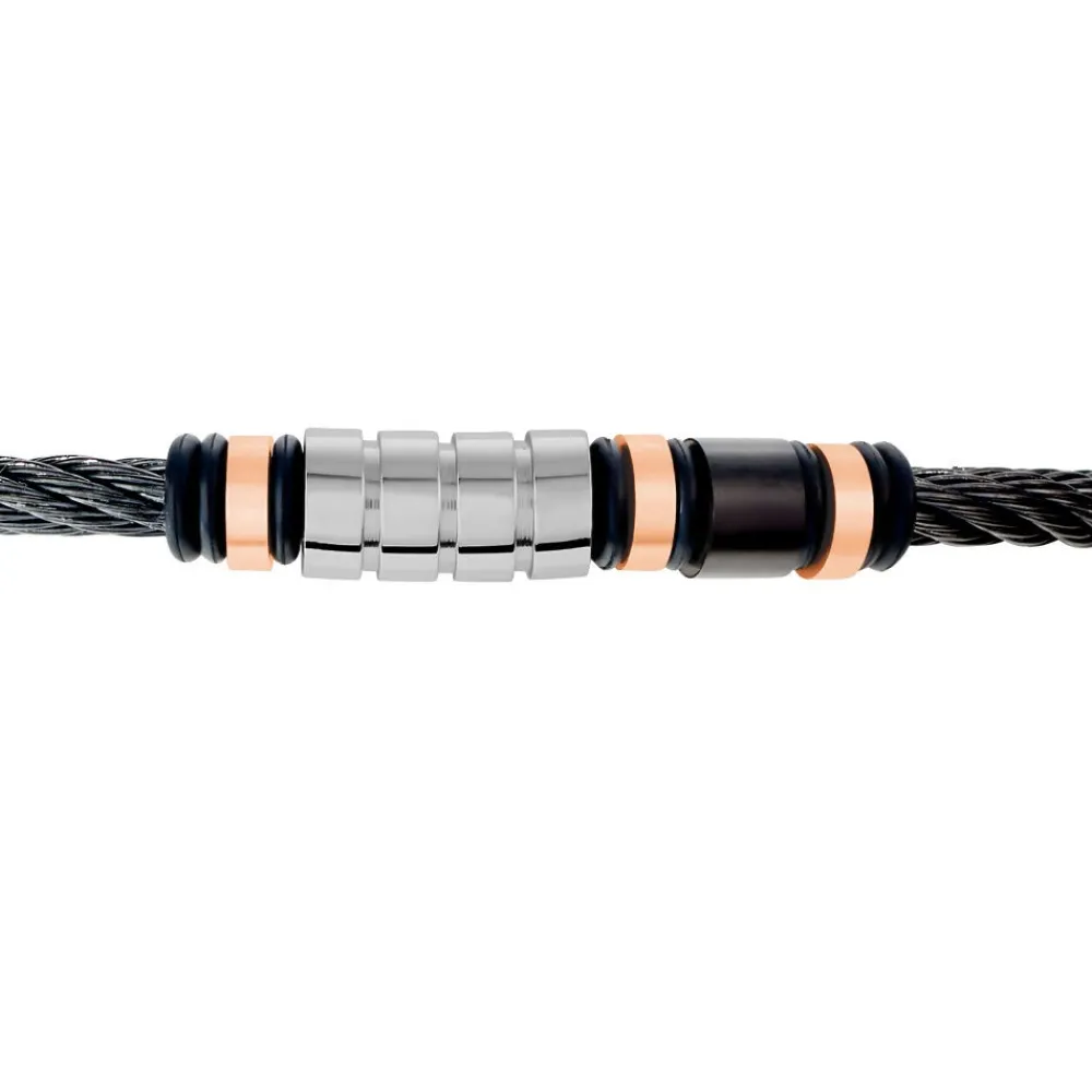 Marc Orian Bracelets Homme|Bracelets Acier Inoxydable > Bracelet Alexandre Acier Bicolore