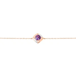 Marc Orian Bracelets Or|Anniversaire De Mariage > Bracelet Anaelle Or Rose Amethyste Et Diamant