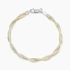 Bracelet Anaiz Argent Bicolore