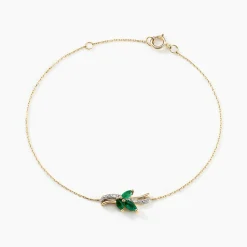 Marc Orian Bracelets Or|Bijoux Émeraude > Bracelet Angie Or Jaune Emeraude Diamant or jaune émeraude
