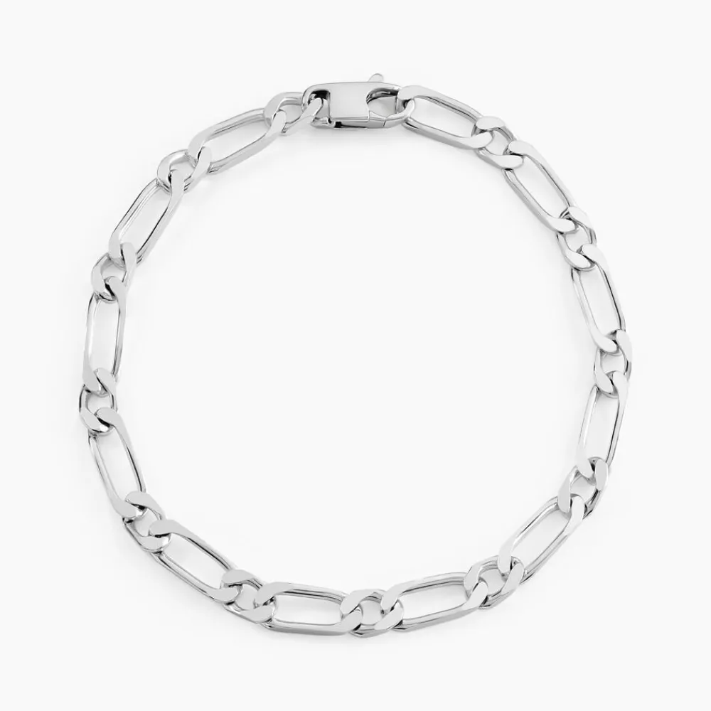 Marc Orian Bracelets Homme|Bijoux Homme > Bracelet Anilo Maille Alternee 1/1 Argent Blanc