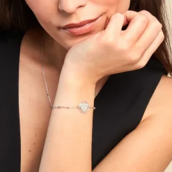 Bracelet Argent Blanc Akosua