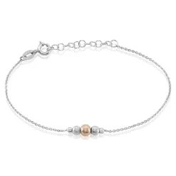 Marc Orian Bracelets|Bijoux Fantaisie > Bracelet Argent Blanc Bicolore Lemnos