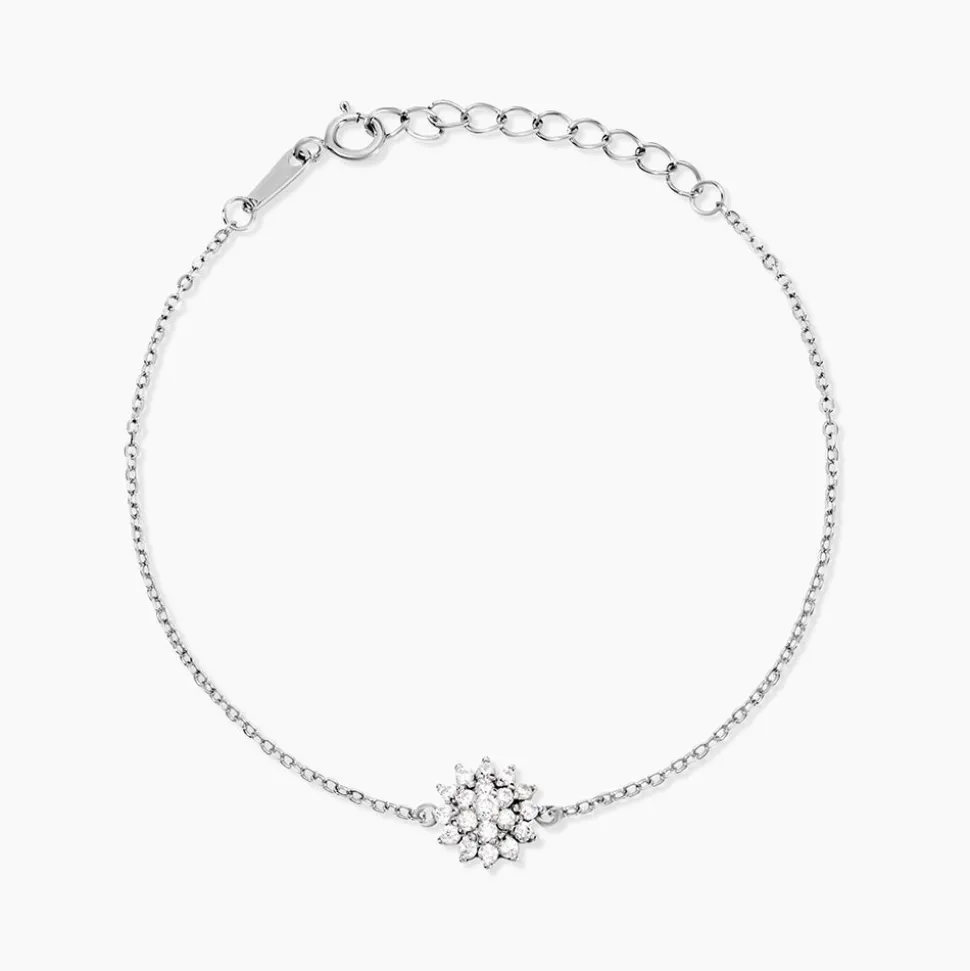 Bracelet Argent Blanc Maximille Oxydes De Zirconium
