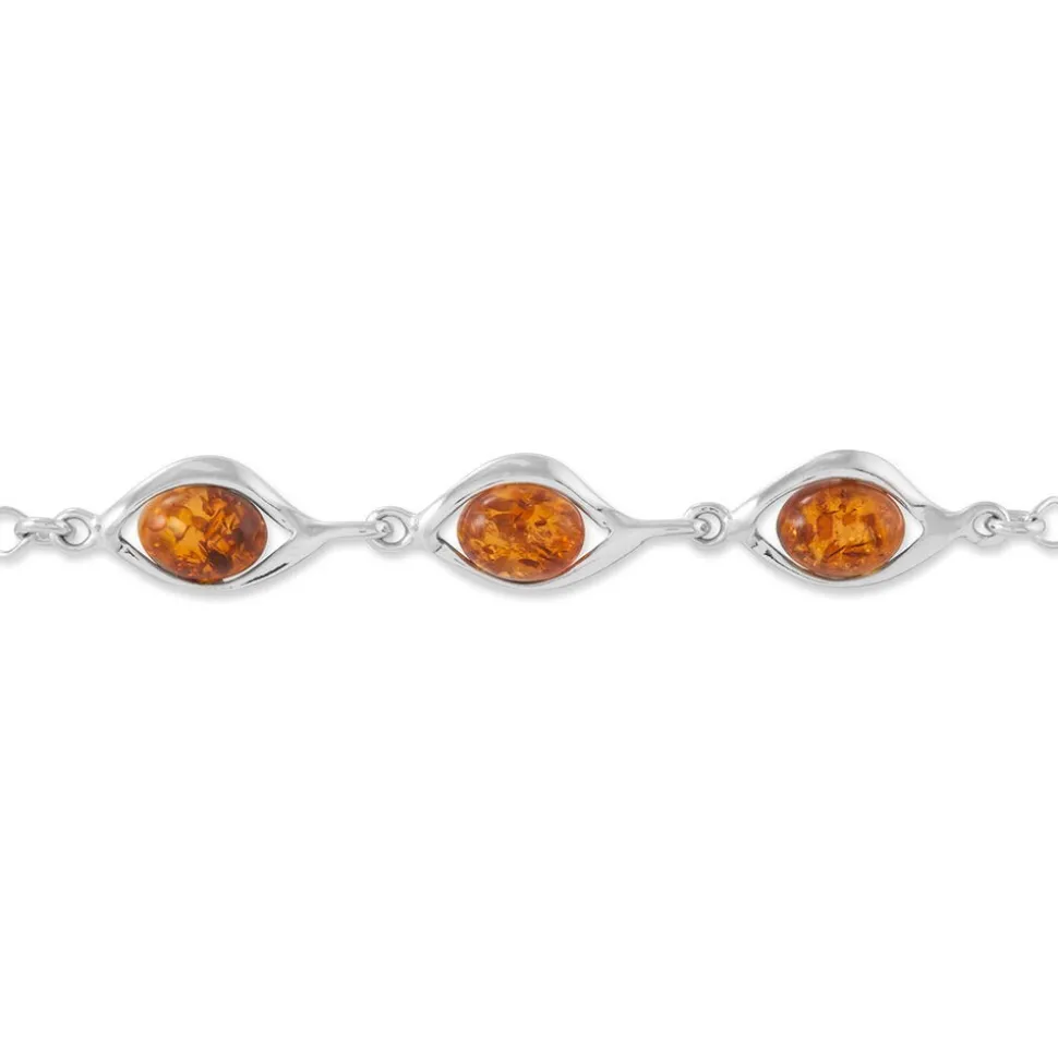 Bracelet Argent Blanc Mounyaae Ambre