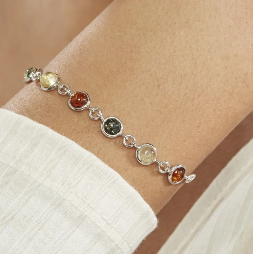 Bracelet Argent Blanc Rosalie Ambres