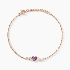 Bracelet Argent Rose Avalon Oxyde De Zirconium
