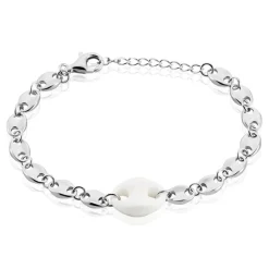 Bracelet Ashoka Argent Blanc Céramique