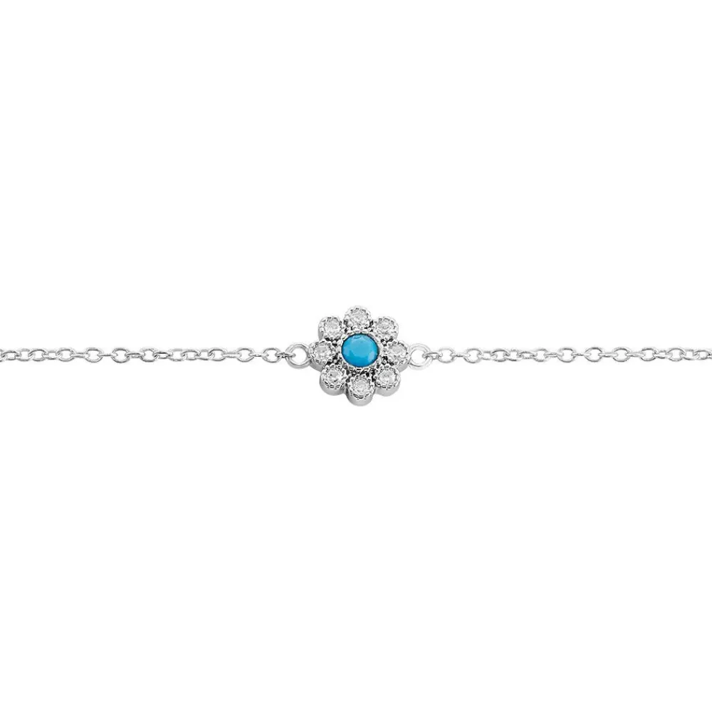 Marc Orian Bracelets|Idées Cadeaux Femme > Bracelet Aurel Argent Blanc Turquoise Oxyde De Zirconium