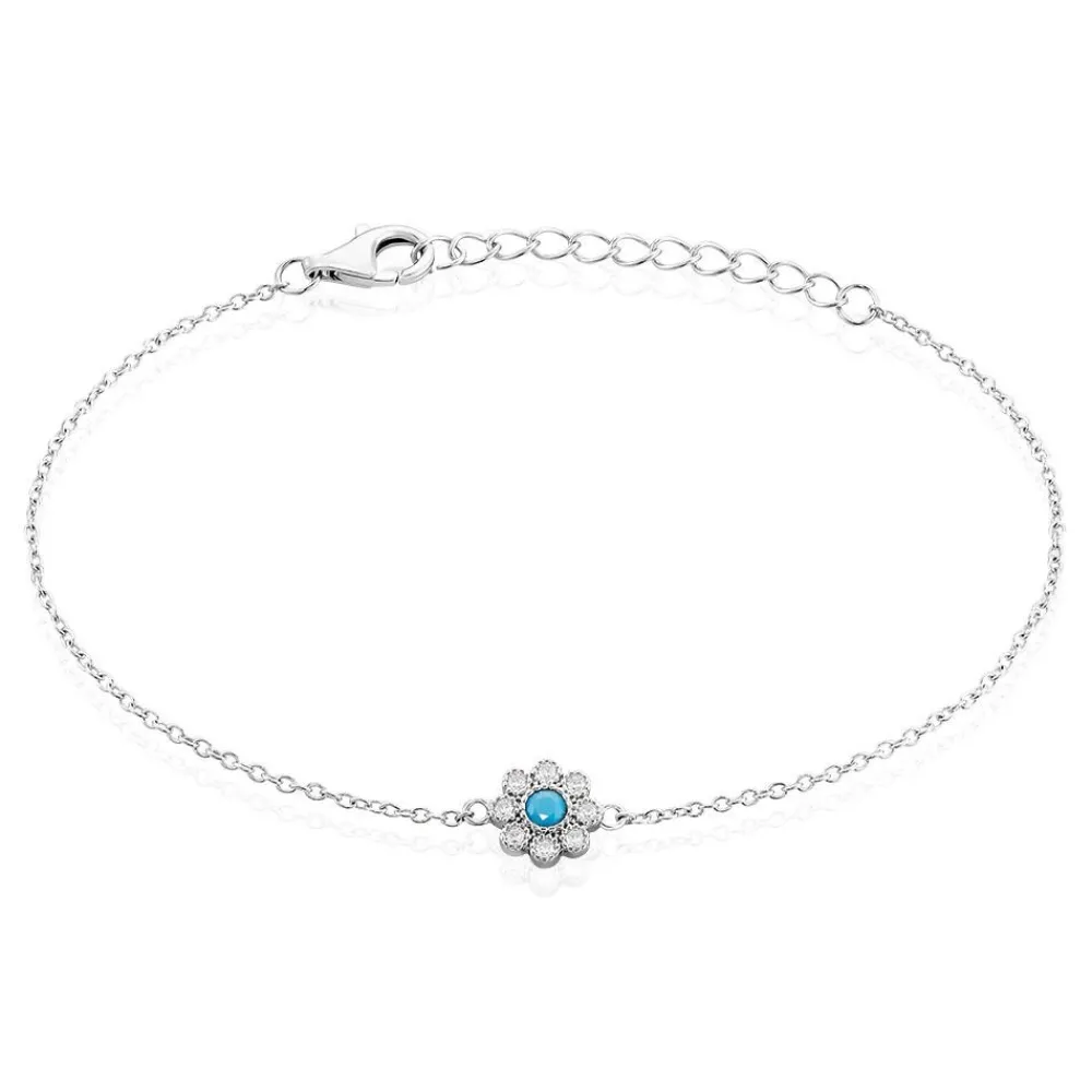 Marc Orian Bracelets|Idées Cadeaux Femme > Bracelet Aurel Argent Blanc Turquoise Oxyde De Zirconium