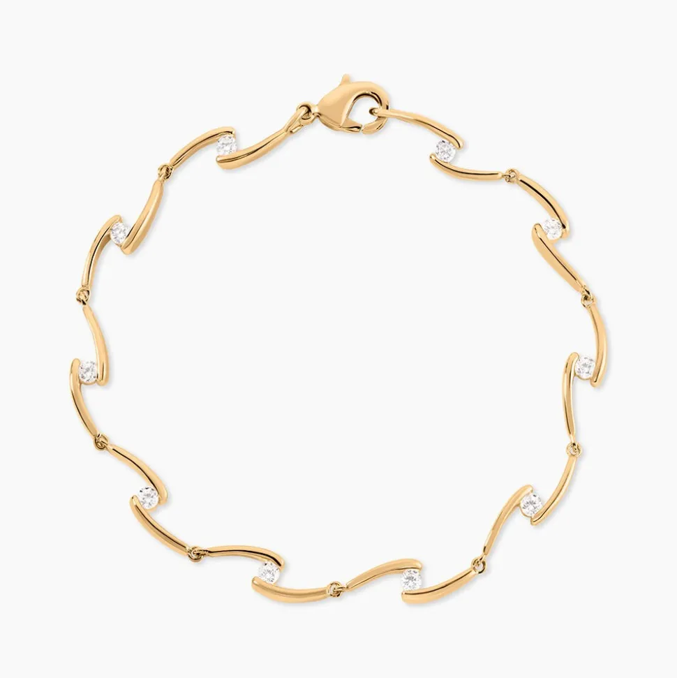 Bracelet Ayda Plaqué Or Jaune Oxyde De Zirconium