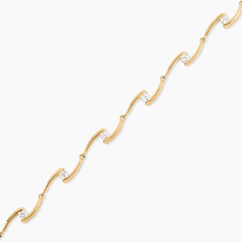 Bracelet Ayda Plaqué Or Jaune Oxyde De Zirconium