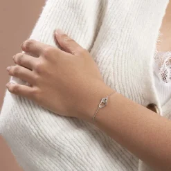 Marc Orian Bijoux Zirconium|Bracelets Chaînes > Bracelet Azylis Argent Blanc Oxyde De Zirconium