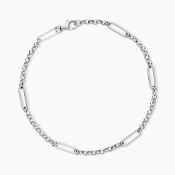 Marc Orian Bracelets Mailles|Bracelets Homme > Bracelet Ben Argent Blanc