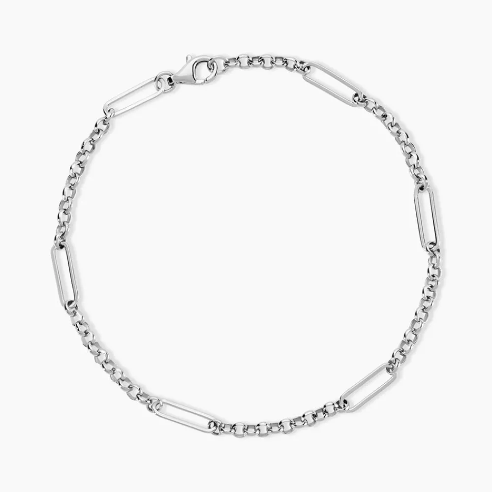 Marc Orian Bracelets Mailles|Bracelets Homme > Bracelet Ben Argent Blanc