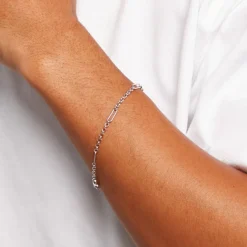 Marc Orian Bracelets Mailles|Bracelets Homme > Bracelet Ben Argent Blanc