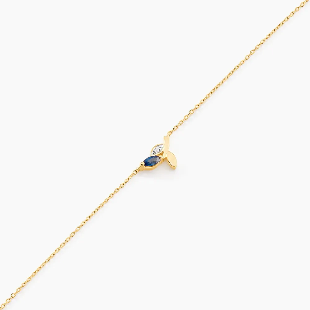 Marc Orian Bracelets Or|Cadeaux Mariage > Bracelet Bendt Or Jaune Saphir Diamant